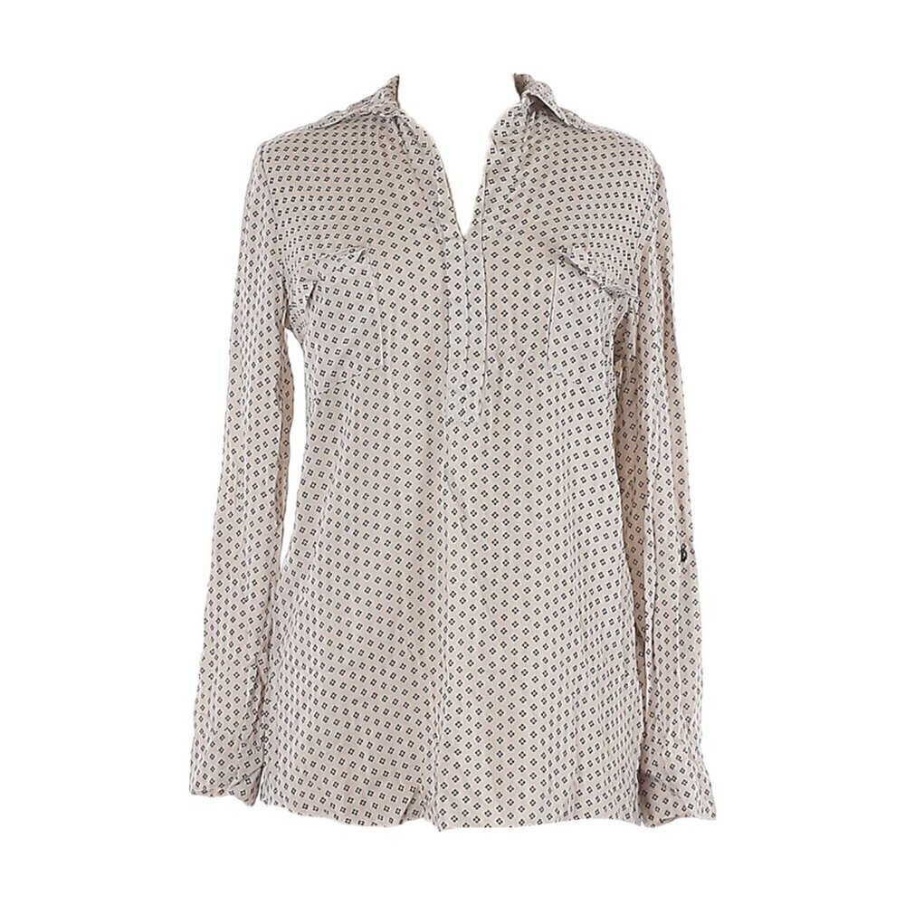🌺 Splendid Nordstrom Roll Tab Diamond Dot Lightweight Shirt Blouse Size XS